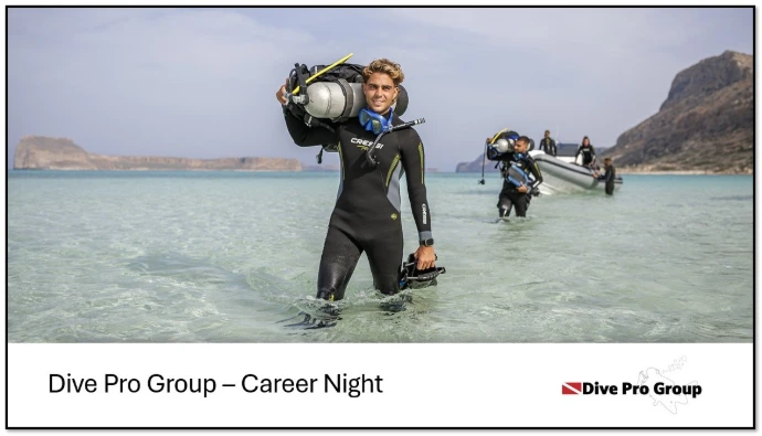 Dive Professionals tijdens praktijktraining aan het buitenwater