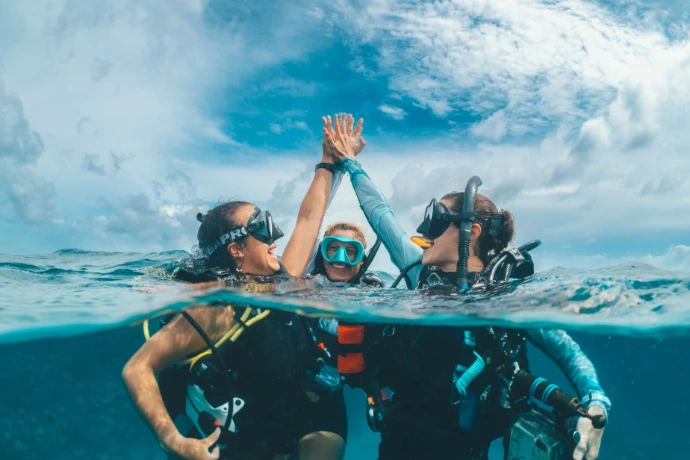 PADI Dive Professional tijdens een duikactiviteit