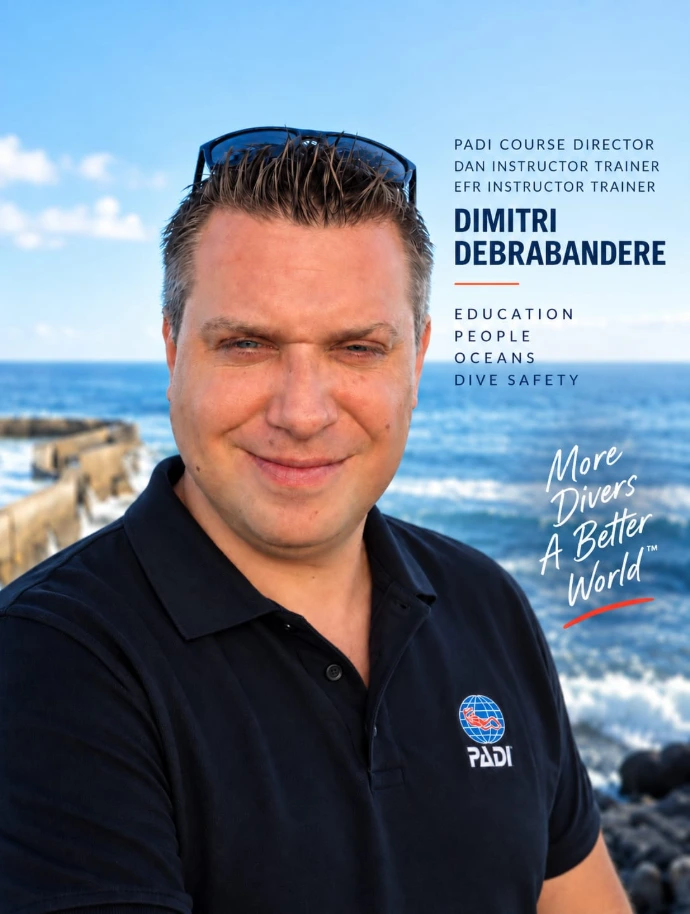PADI Course Director Dimitri Debrabandere van Dive Pro Group